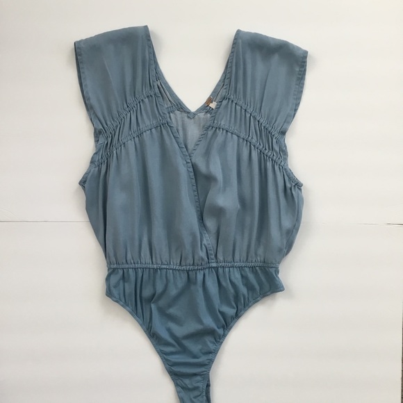 Free People Anthropologie Zaza Ruched Bodysuit Size XS - Picture 1 of 9